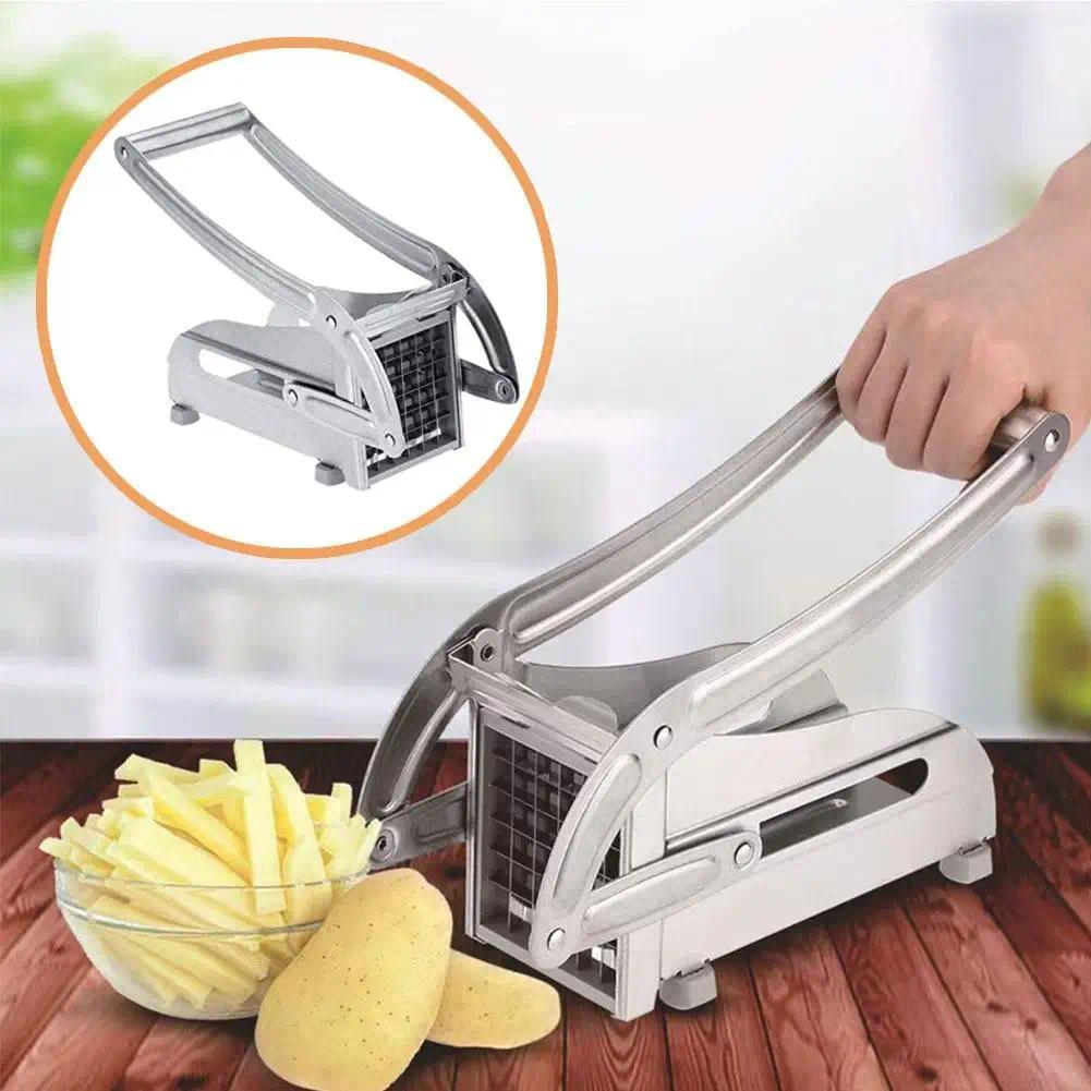 Manual Potato Slicer | Sturdy French Fries Cutter | Multifunction Kitchen Cook Tool | Meat Chopper D