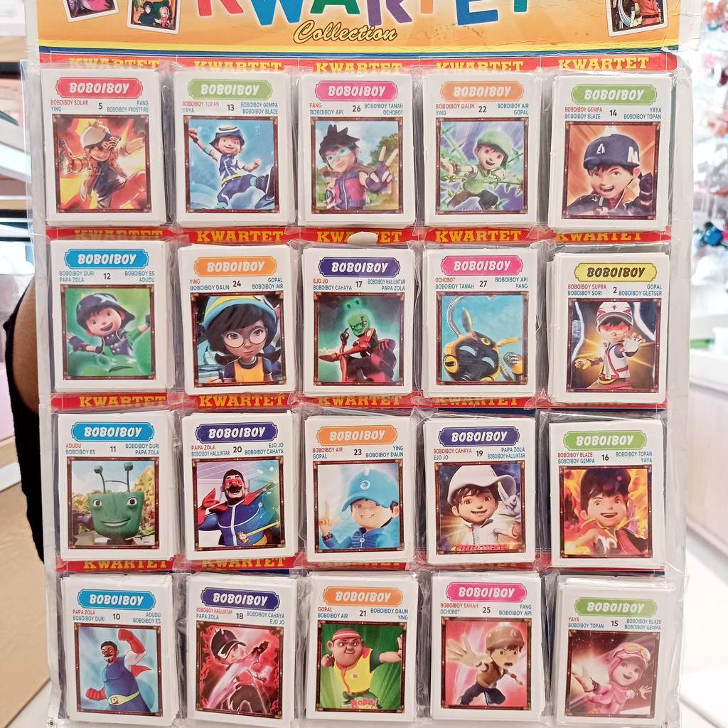 Kartu Mainan Boboiboy Kartu Kwartet Boboiboy Game Card AW 140398