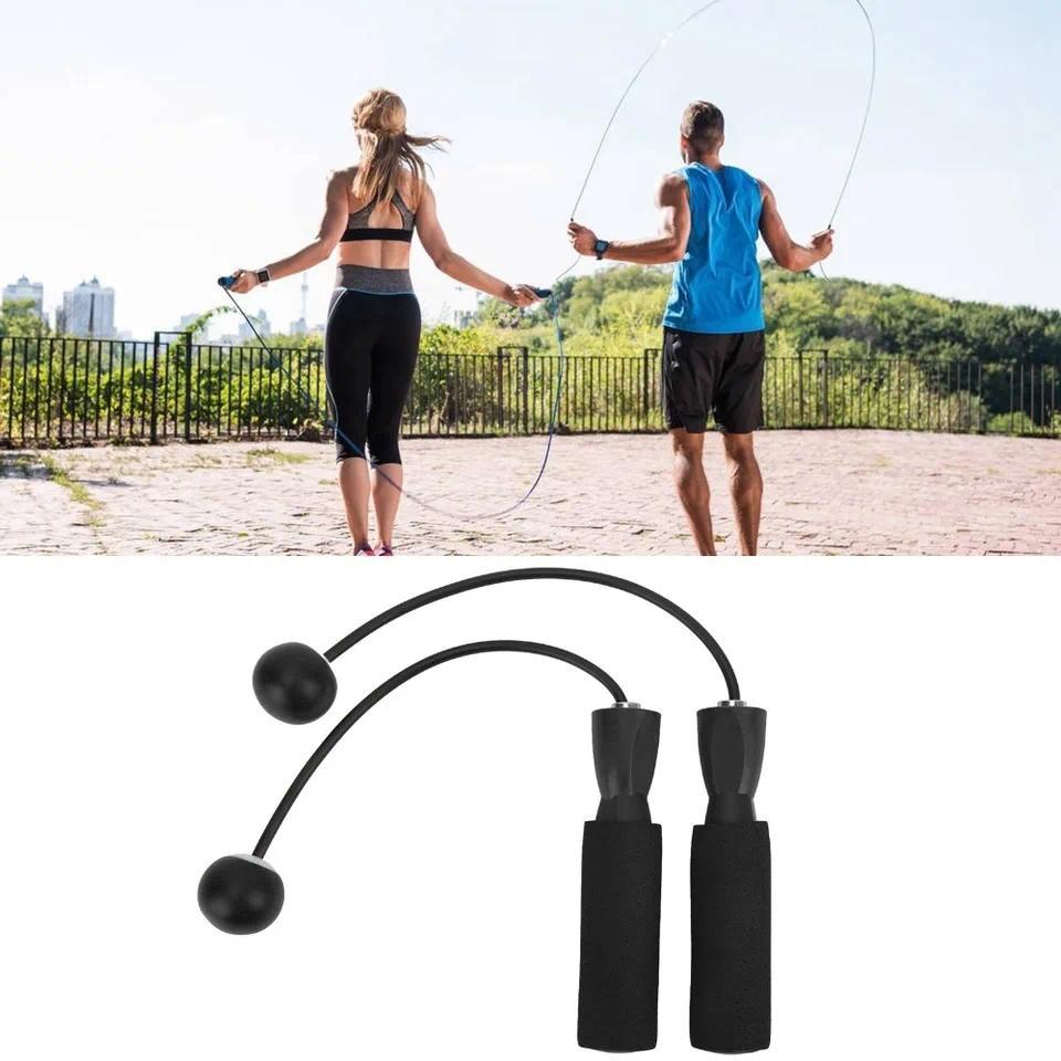 2PCS Fast Rotation Cordless Jumping Rope Portable 30MM Weighted Jump Rope Weight Ball Ropeless Skipp