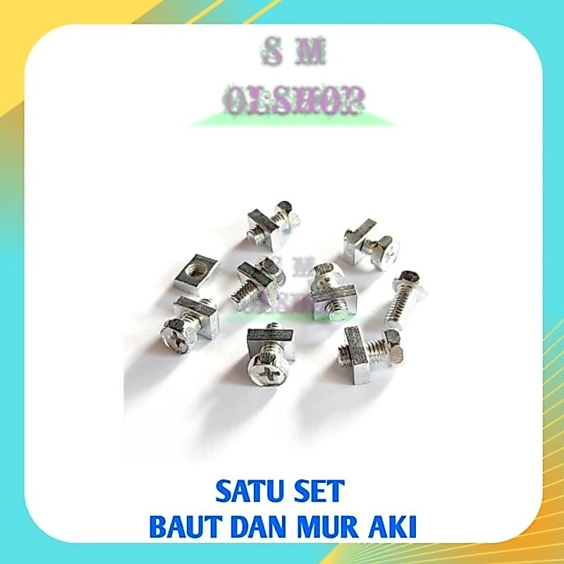 10 BIJI BAUT AKI MOTOR KERING BAUT AKI KERING BAUT AKI MOTOR BAUT AKI KERING MOTOR UNIVERSAL UKURAN 