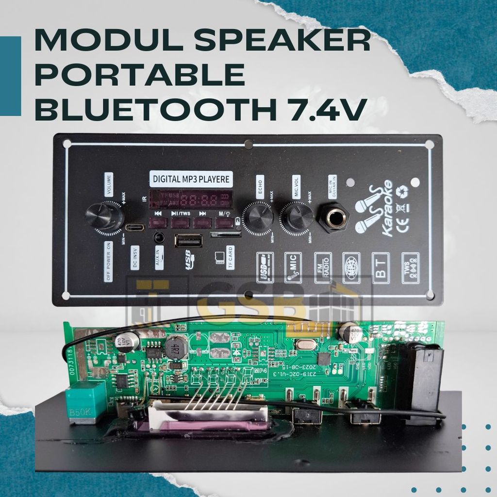 Kit Modul Speaker Bluetooth Portable 3.7 Volt Power Amplifier Player Audio Rakitan