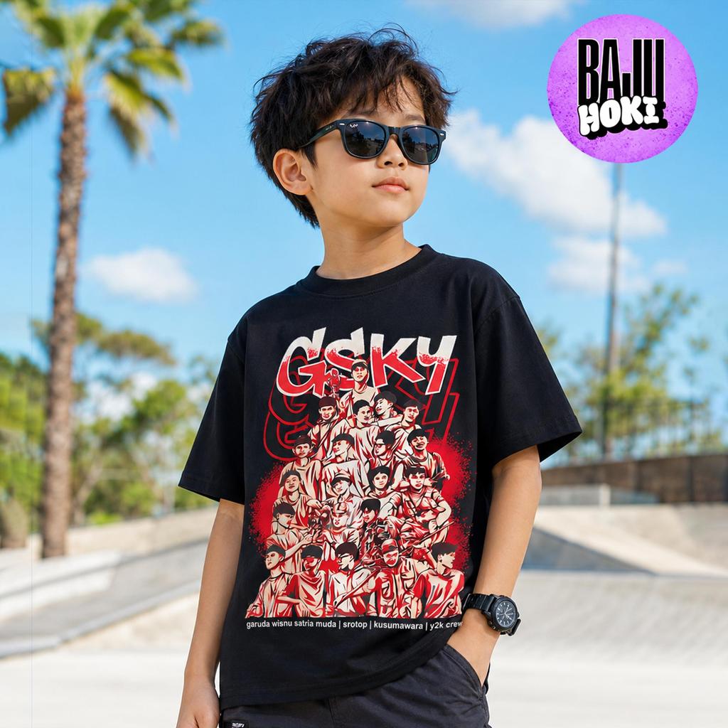 Kaos Anak - GSKY GWSM Srotop TV Kusumawara Y2K Crew T-Shirt Terbaru
