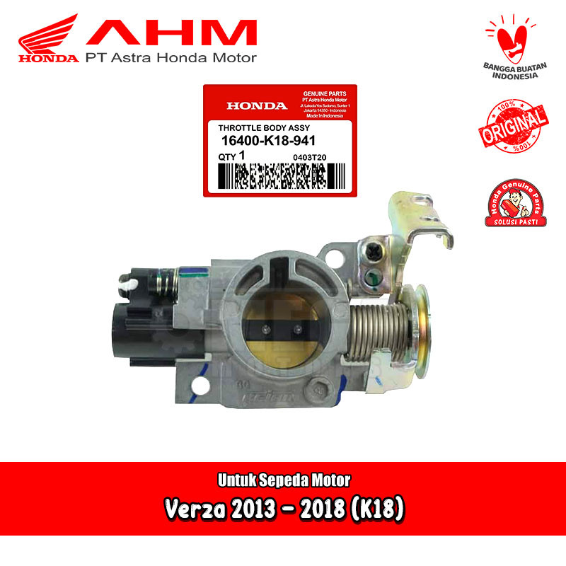 Throttle Body Assy TB Honda Verza 150 Megapro Mono Fi KYE AHM 16400-K18-941