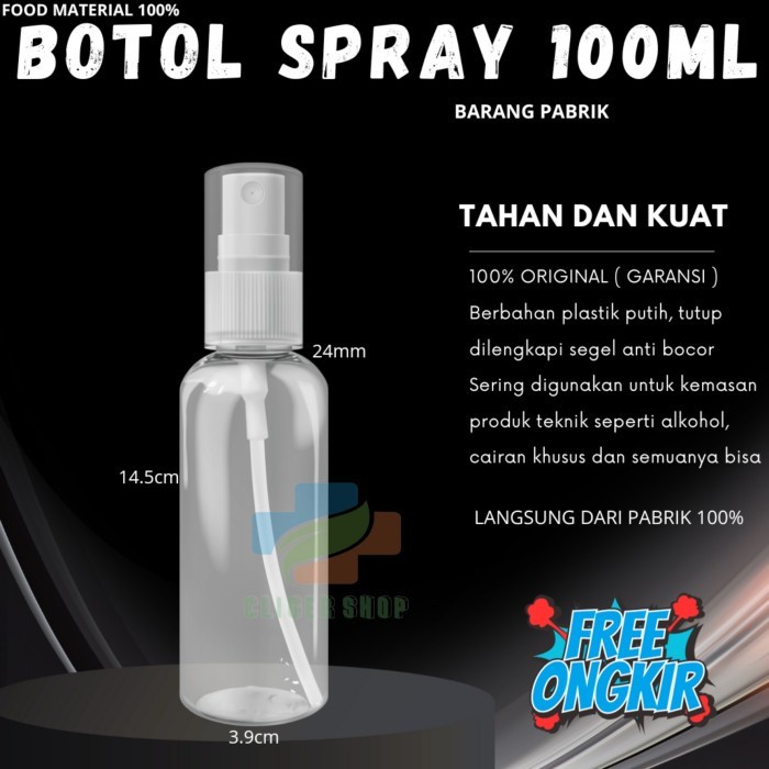 botol spray 100ml plastik tebal