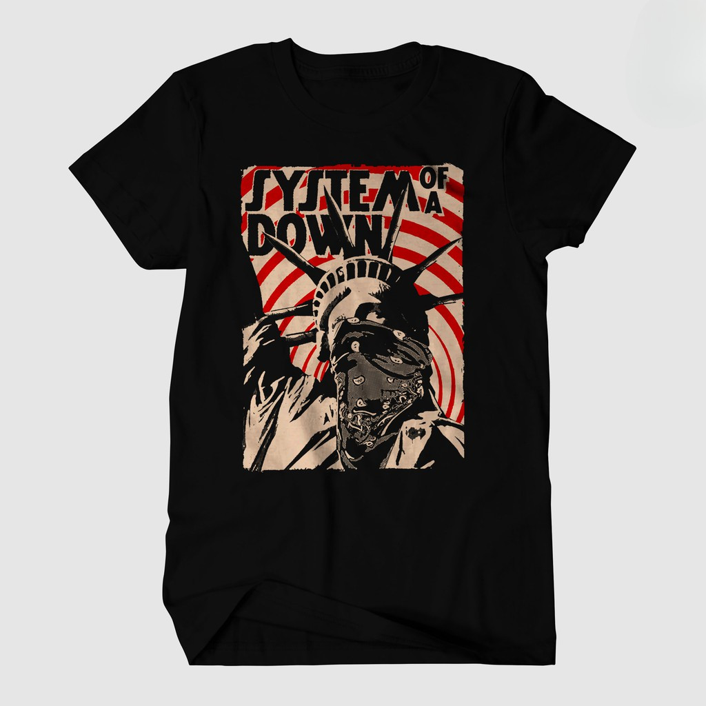 KAOS BAND / KAOS SYSTEM OF A DOWN / SYSTEM OF A DOWN KREM / BAJU MUSIK ROCK METAL / COLOR VERSION .