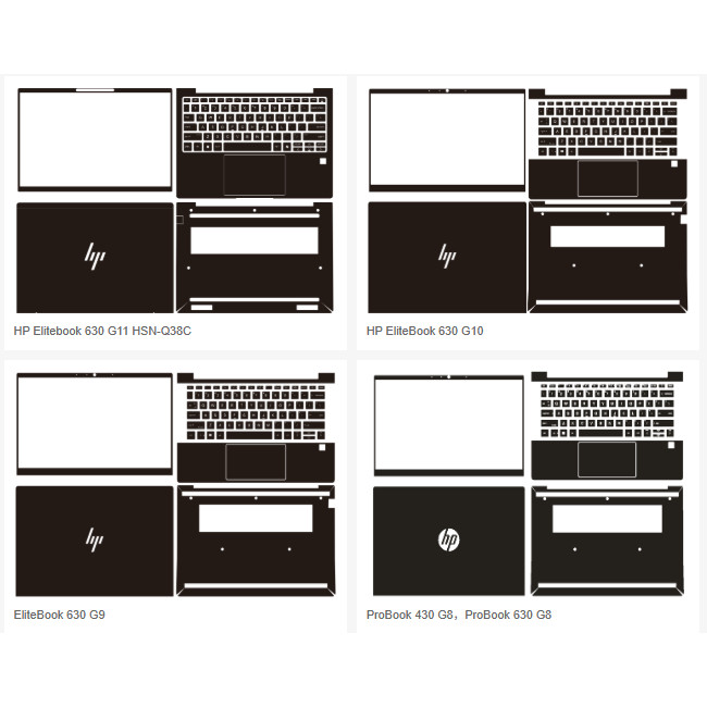 For HP Elitebook 630 G11 Elitebook G10 Elitebook G9 Elitebook G8 13'' Full Body Laptop Vinyl Decal C