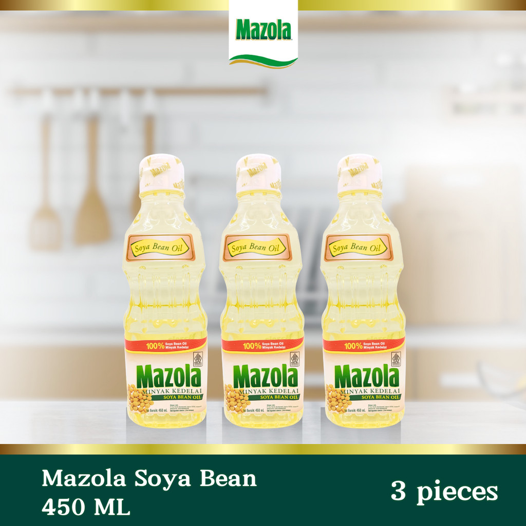 

Mazola Soya Bean Oil Minyak Kedelai 450 ml - [Isi 3 PCS]
