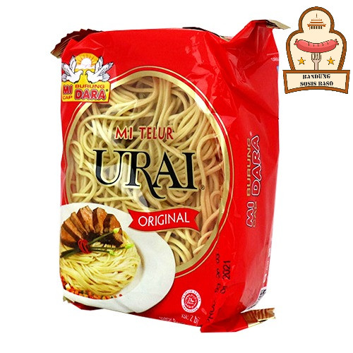 

Mie Urai Merah Burung Dara 140gr - Mie Kering Pipih untuk Bakmi & Mie Goreng Jawa