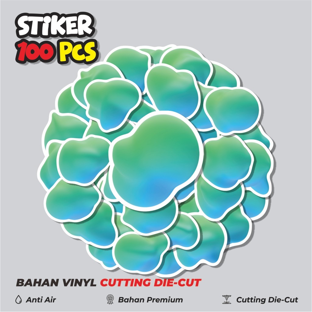 

Terbaru! 50 pcs Stiker Clay Floating Design Dekorasi Lucu Kreatif untuk Notebook, Skateboard, HP