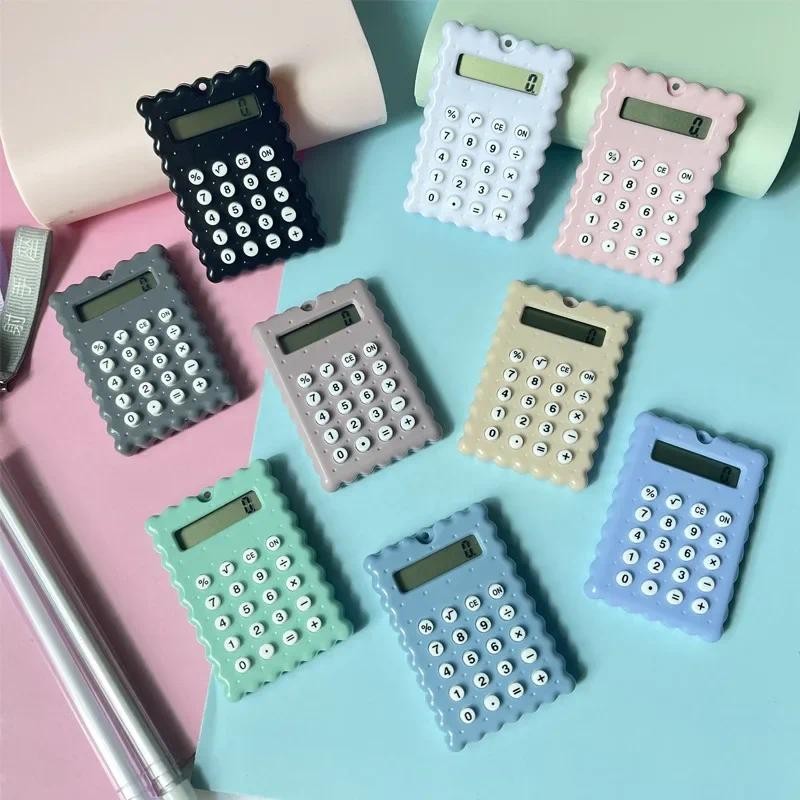 

Kawaii Cookie shape Calculator Portable Calculator Students Mini Pocket Exam Calculator 8-git counter School Office supplies