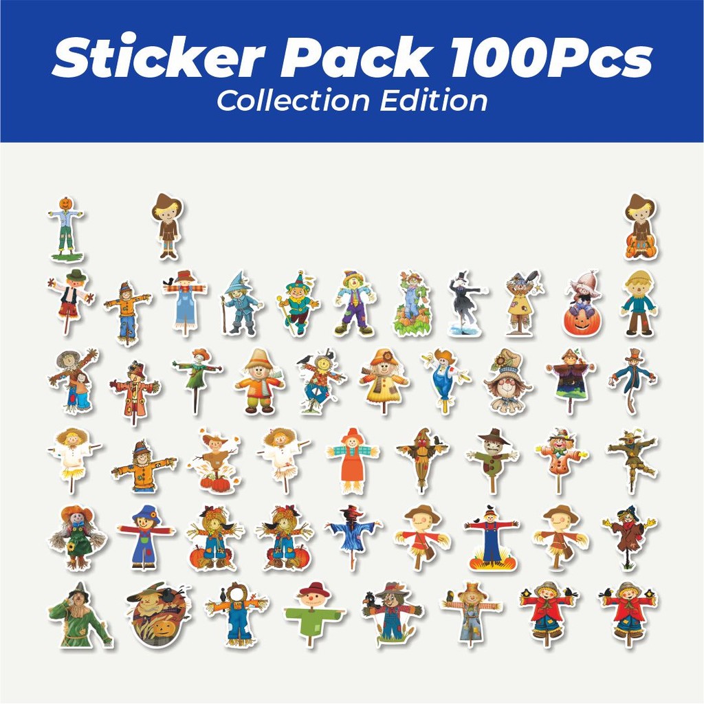 

Hot Kartun Funny Scarecrow Pack Lucu Anti Air Stikers Berperekat Waterproof Sticker Decal Buat Motor Helm Buku Journal Koper Casing HP Laptop Botol Minum