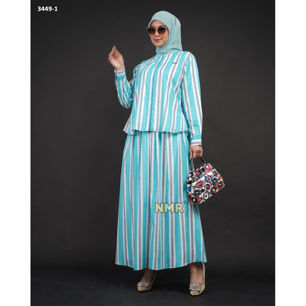 NMR Setelan Rok + Blouse Katun Paris 60's Vol 3449