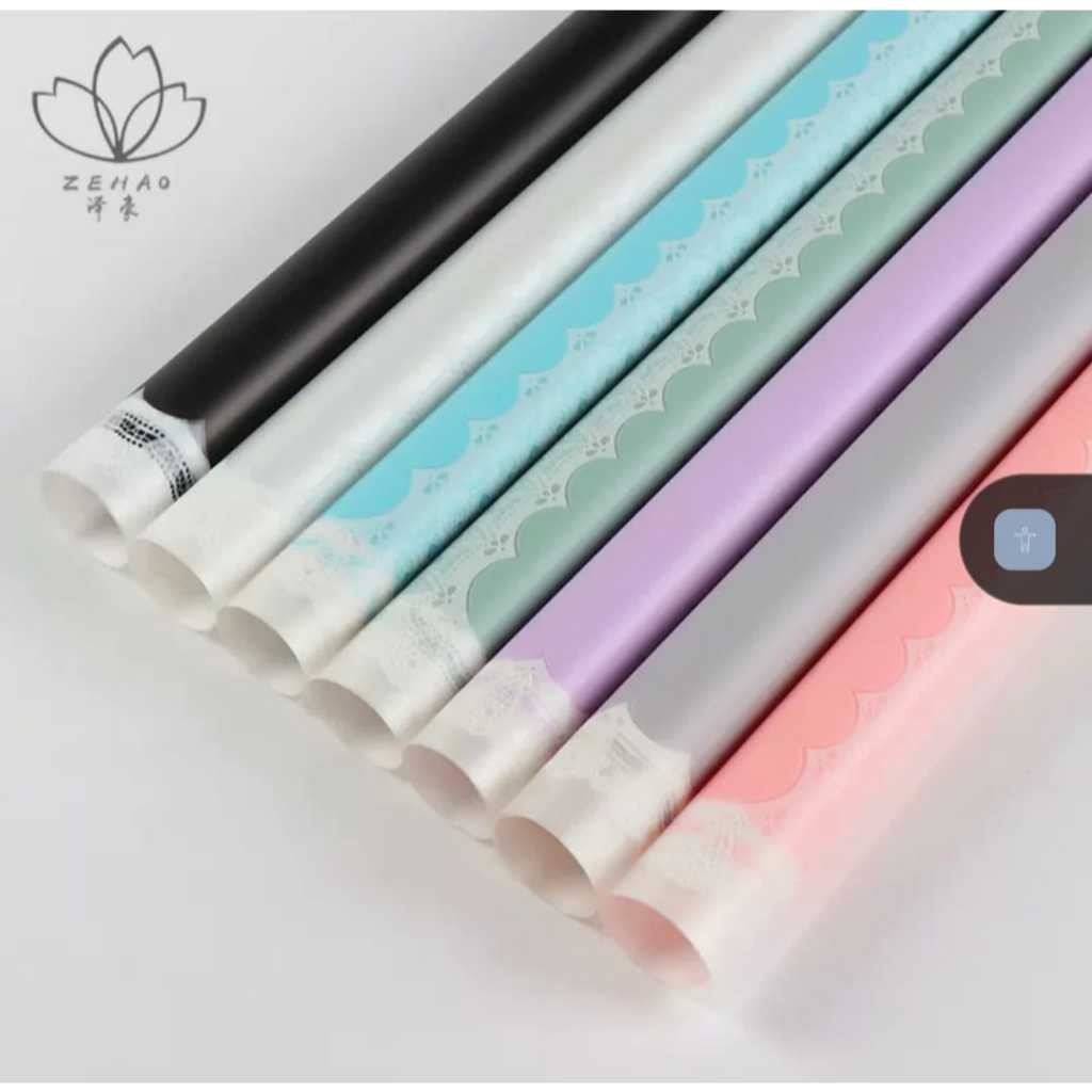 

20 LEMBAR Kertas Buket Bunga Motif Renda Lace Border Cellophane Flower Wrapping Paper