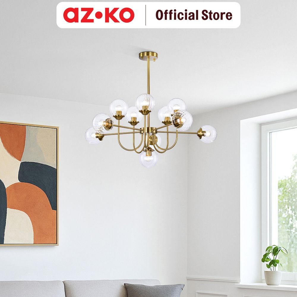AZKO Eglare Lavina Lampu Gantung Hias - Brass Hanging Lamp Lighting Plafon Light Lampu Langit Langit