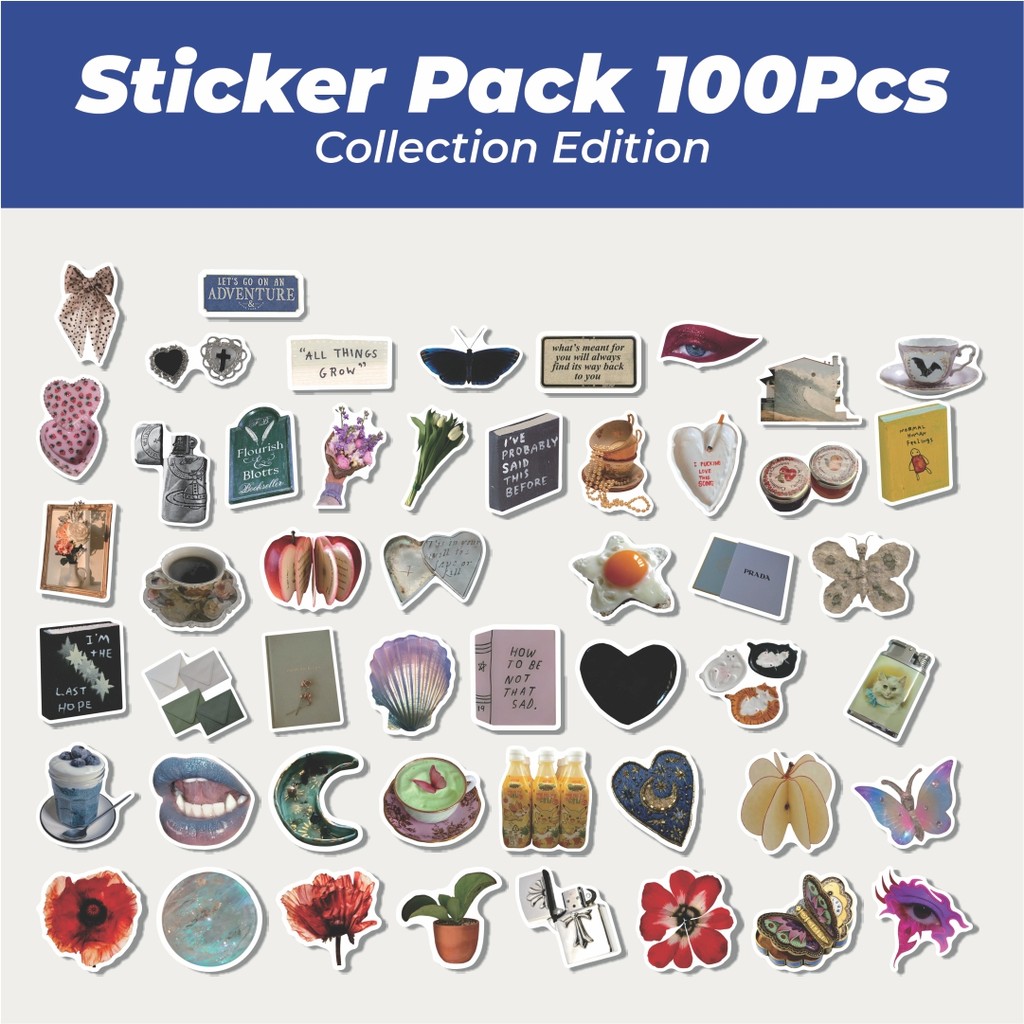 

Hot Stiker Vintage Aesthetic Lucu Anti Air Stikers Berperekat Waterproof Sticker Decal Buat Motor Helm Buku Journal Koper Casing HP Laptop Botol Minum
