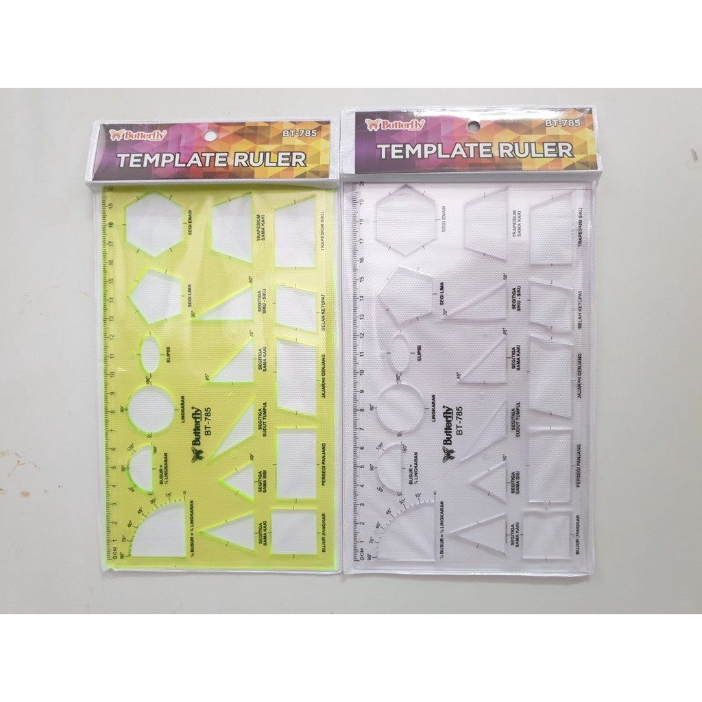 

BPP Penggaris Cetakan bentuk oval lingkaran segitiga persegi/ BT-785