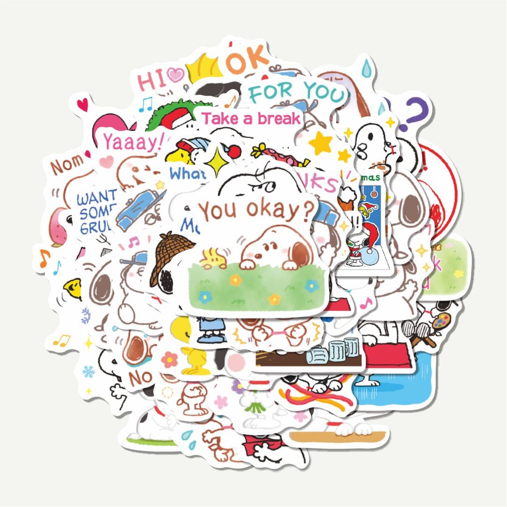 

Sticker Pack Stiker Kartun Snoopy V15 | Sticker TUMBLR | Stiker LAPTOP KOPER HELM