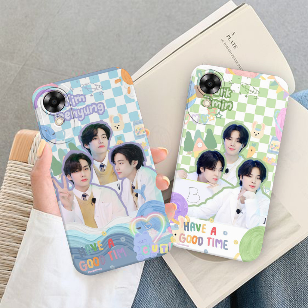 [OK1] Softcase Oppo A17K Motif BTS - Case Taehyung - Case Jimin - Case Kpop - Case Terbaru - Case Ke