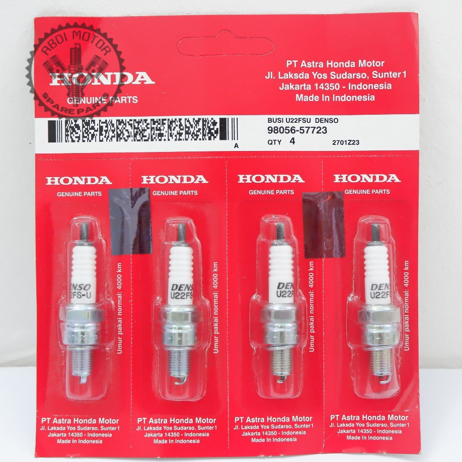 Busi Honda Grand Original AHM U22FSU 4 PCS Busi Legenda - Revo - Supra - Supra FIT - Supra X Motor