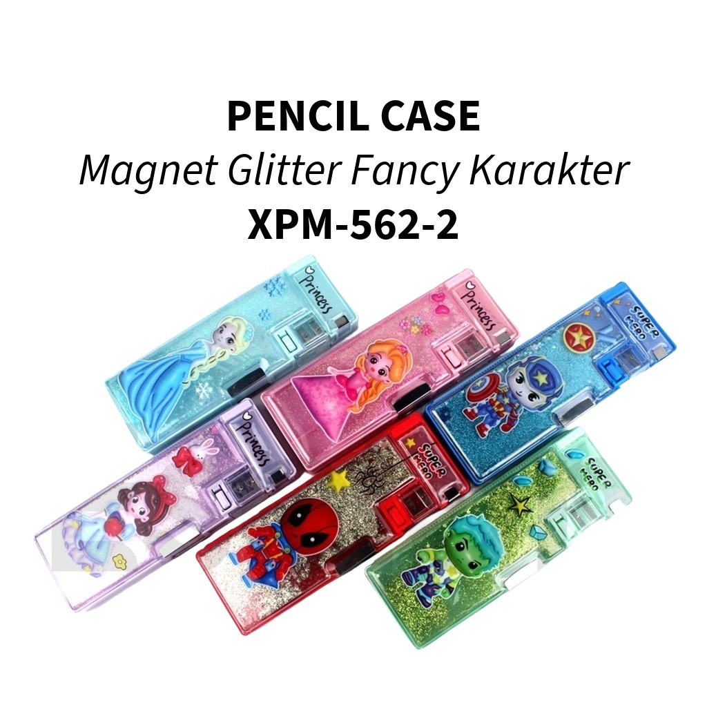 

♚Kotak Pensil Magnet GLITTER XPM-562-2 / Tempat Pensil Magnet Fancy♚