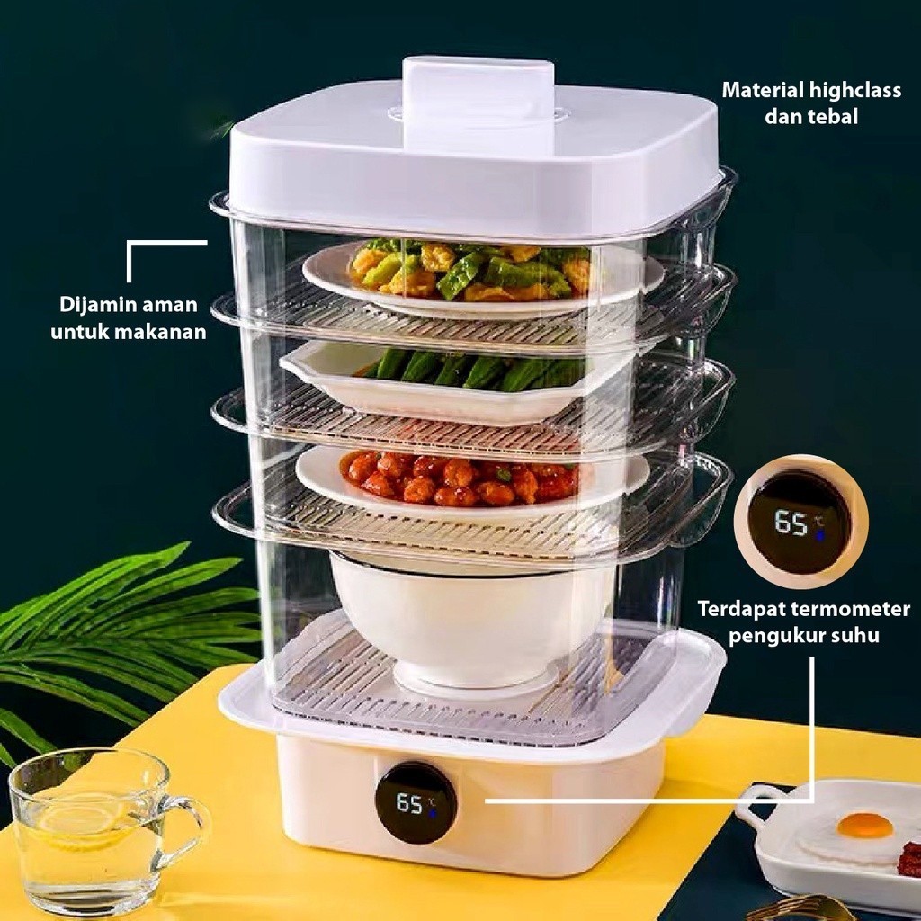 Tudung Saji Susun Modern Dengan Termometer