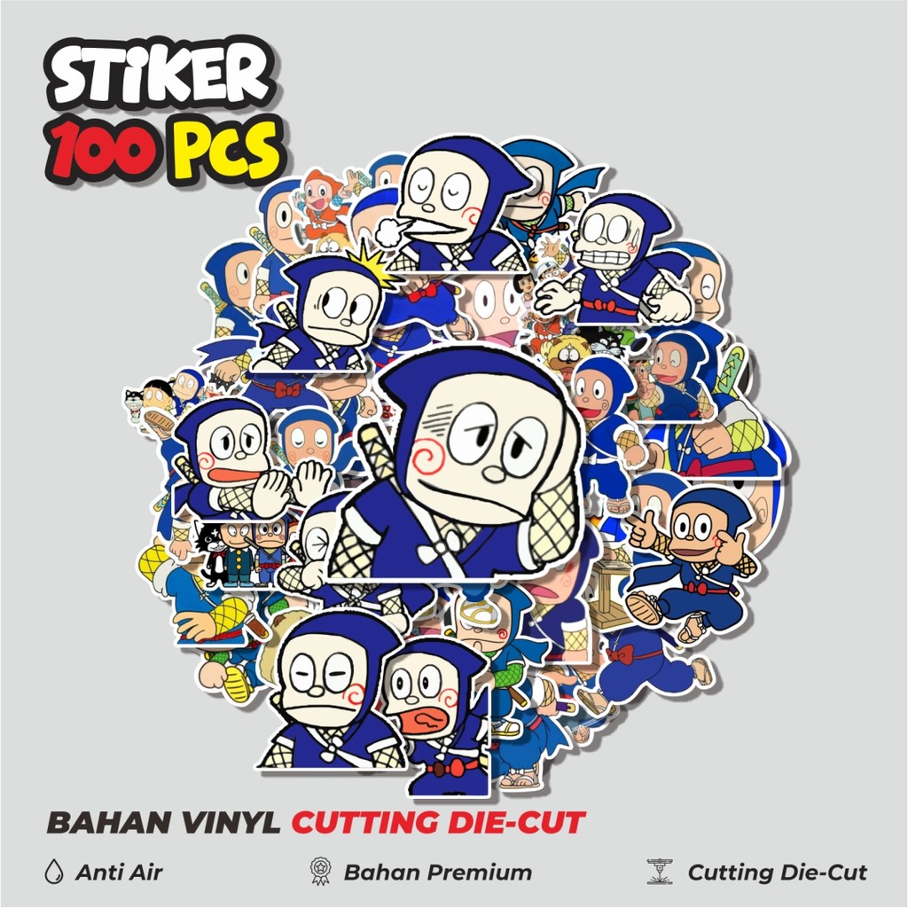 

Terbaru! 50 pcs Stiker Kartun Ninja Hattori Dekorasi Lucu Kreatif untuk Notebook, Skateboard, HP
