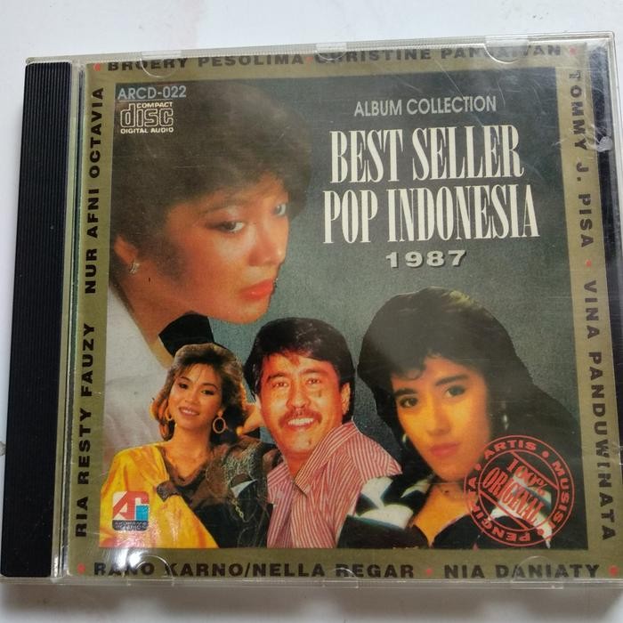 CD best seller pop indonesia 1987. vina panduwinata nia daniaty broery