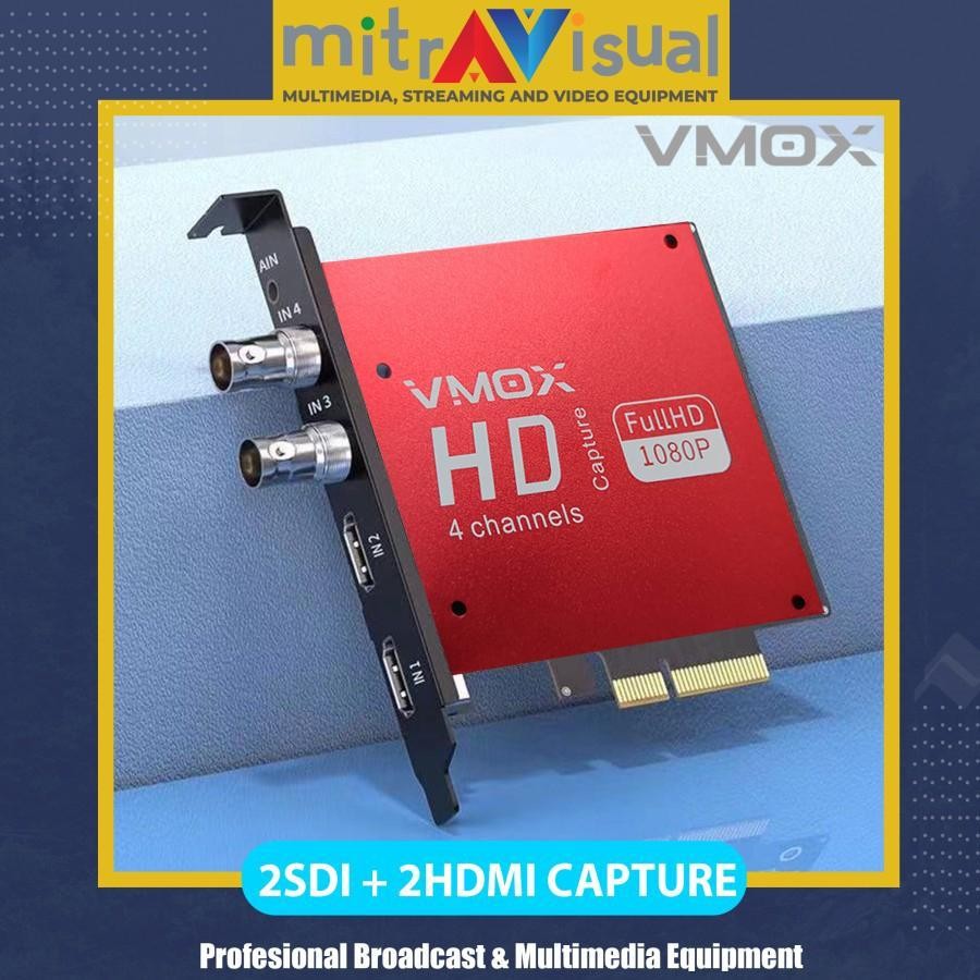 VMOX 4CH 2SDI+2HDMI PCIE Capture Card 1080P Support Vmix OBS Wirecast