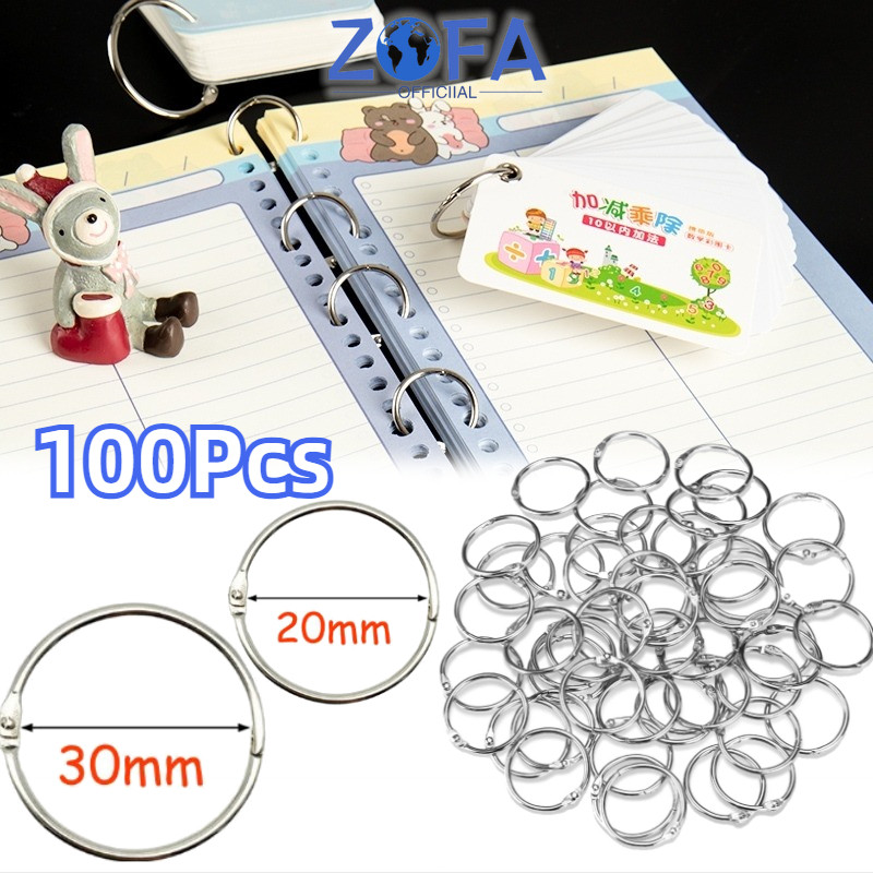 

100Pcs Ring Binder Buka Tutup 25-30mm /dengan Sampel Buku Ring Ring Binder/ring Buku Sampel
