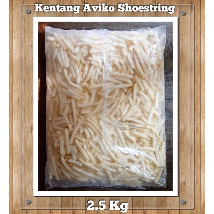 

Aviko/ Santaps/Gogo Kentang 2.5 KG Kemasan Polos (Shoestring-Straight -Crincle)