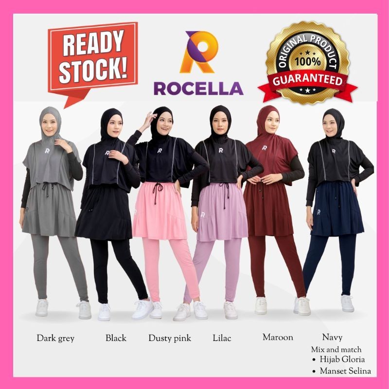 HAFERAMES  Rocella Delisa Legging Sport Rok Celana Olahraga Senam Training Jogging Wanita Polos Hita