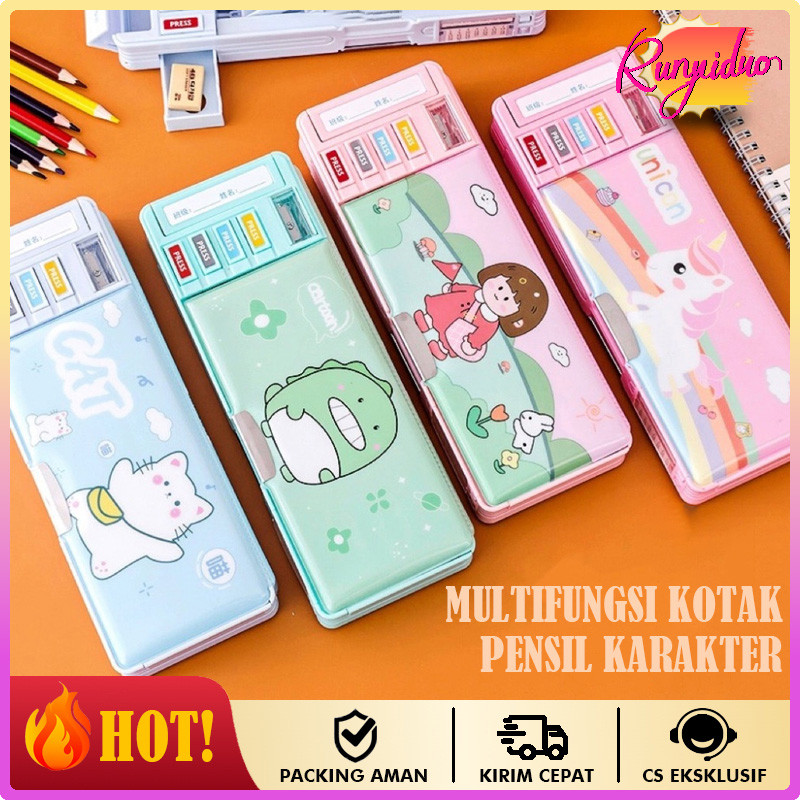 

Tempat Pensil Multifungsi Motif Unicorn / Dinosaurus / Astronot Untuk Anak Tk/Kotak Pensil Pola Kartun Lapisan Ganda Tunggal dengan/tempat pensil anak perempuan tempat pensil aesthetic/tempat pensil anak laki-laki