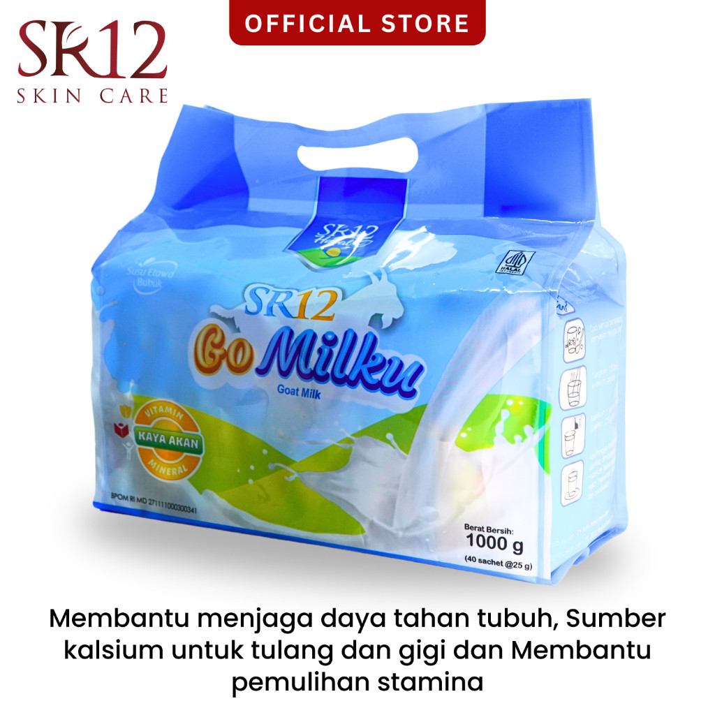 

SR12 Go Milku 40 SACHET Susu Etawa Gomilku SR12 Susu Kambing Etawa Bubuk Kaya Manfaat untuk Kesehatan Minuman Nutrisi Tinggi Anak & Dewasa