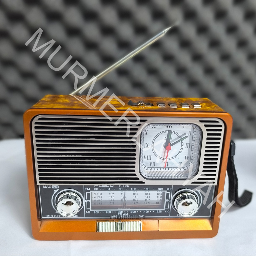 SERBA COD NEWW Speaker Radio Jadul Radio Bluetooth Speaker Senter LED FLECO F-105 Jam Analog | Multi