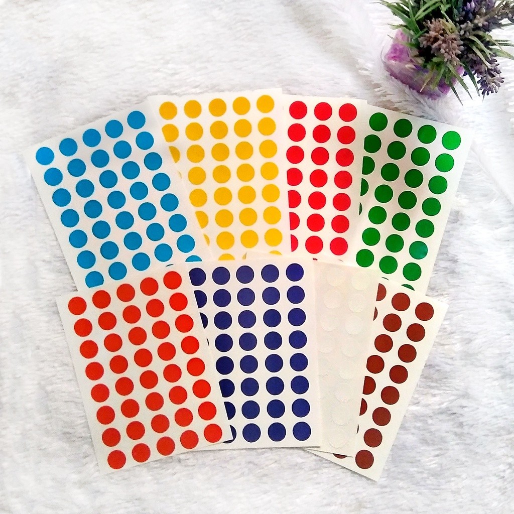 

Sticker Dot Warna | Dot Color Sticker| Media belajar mengenal warna dengan Dot sticker anak usia dini