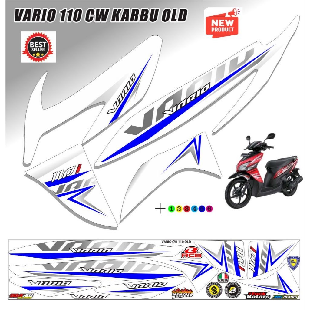 STIKER VARIASI HONDA VARIO OLD 110 KARBU