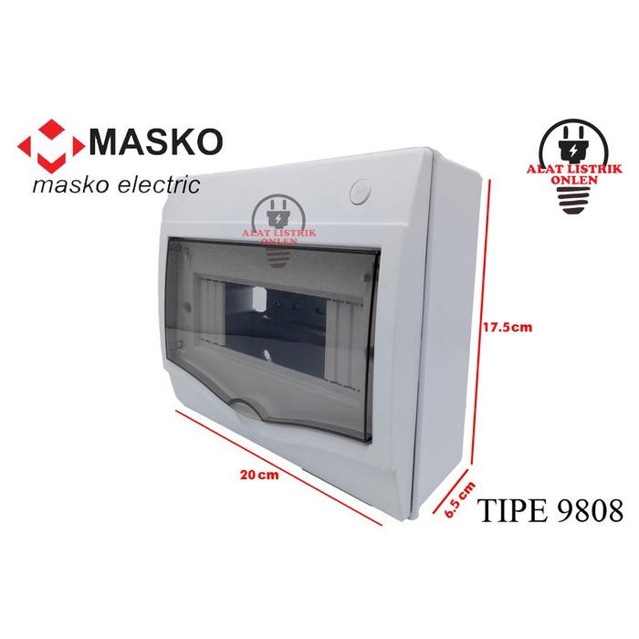 BOX MCB 8 GROUP MASKO 9608 9808 / RUMAH INBOW / OUTBOW IB /OB - 9808 IB/OB ORIGINAL