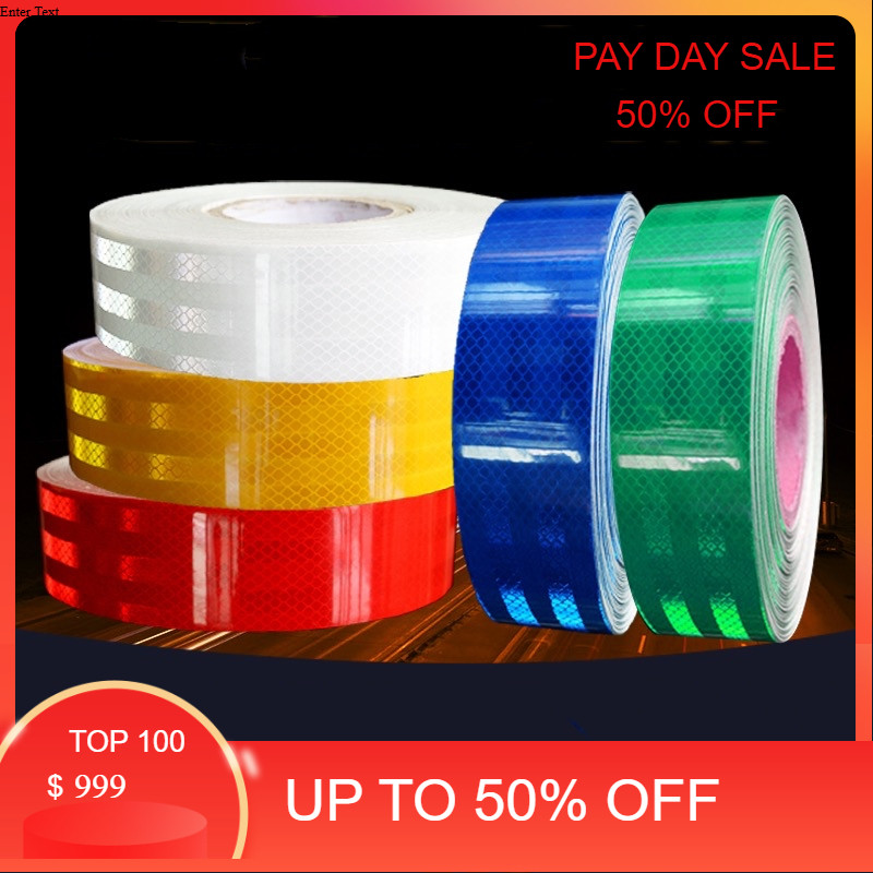 Stiker Reflektor Kuning Merah PutihHijauBiru Scotlight Pemantul Cahaya / Sticker Reflektor kualitas 