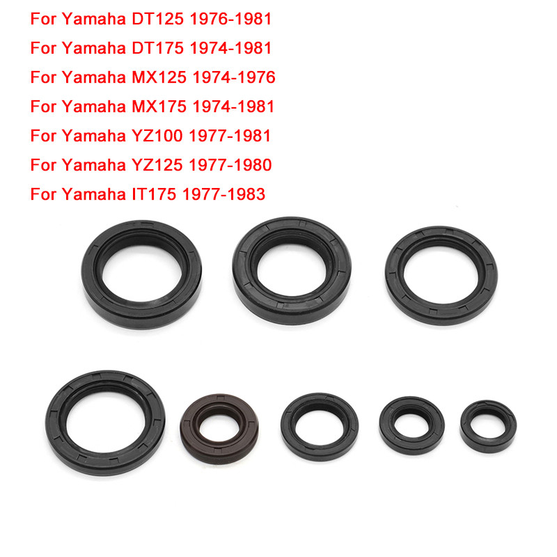 Engine Oil Seal Kits For Yamaha DT125 DT175 MX125 MX175 IT175 YZ100 YZ125 DT MX IT 125 175 YZ 100 12