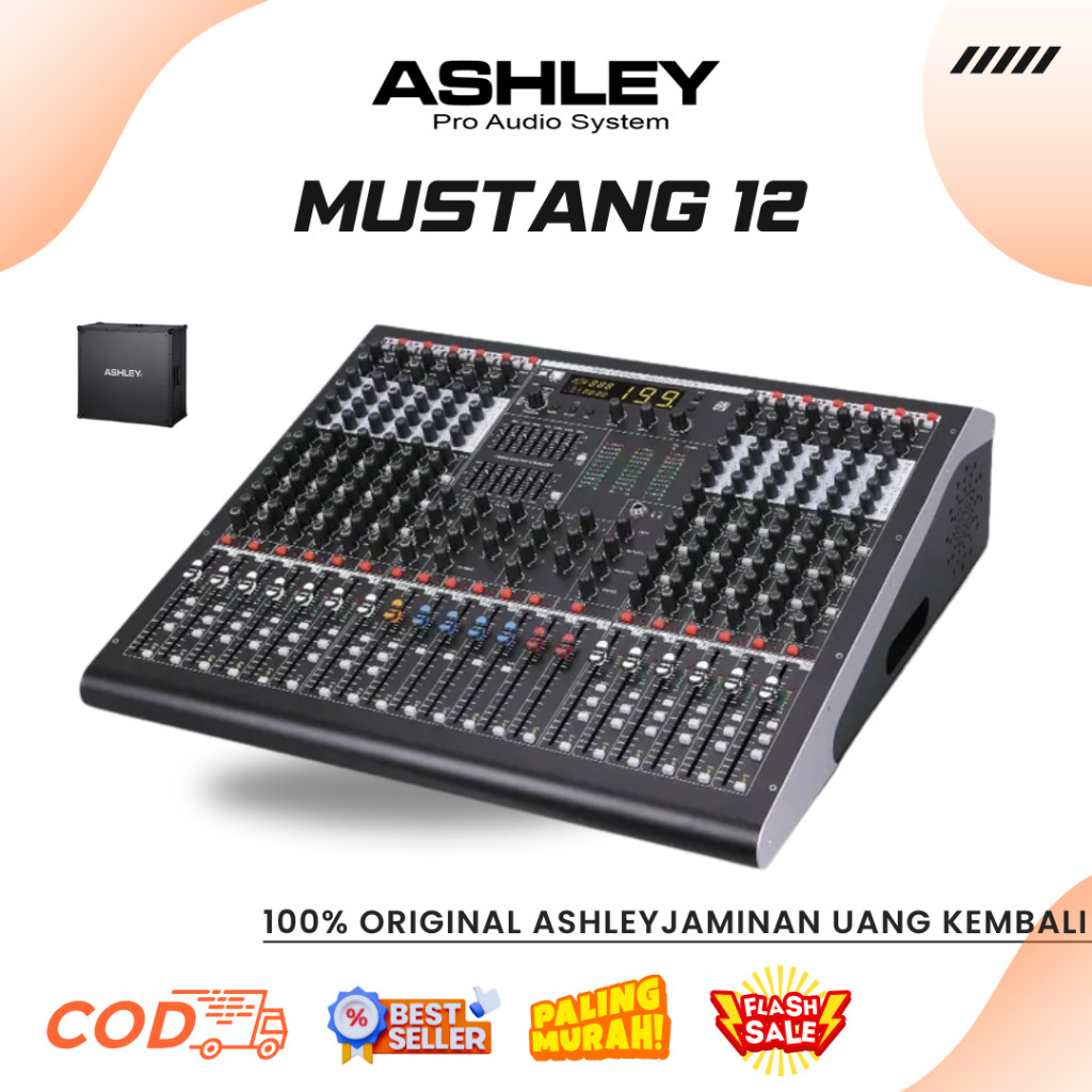 Mixer Ashley 12 Channel Mustang 12 Free Hardcase