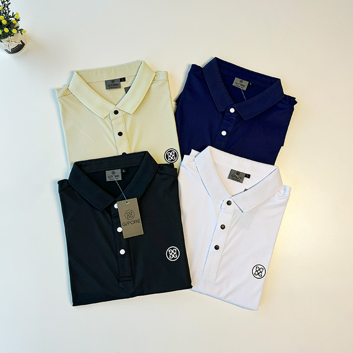 Baju Golf Polo Pria Polyester Golf Shirt Man Cuff Script Baju Olahraga Outdoor Golf