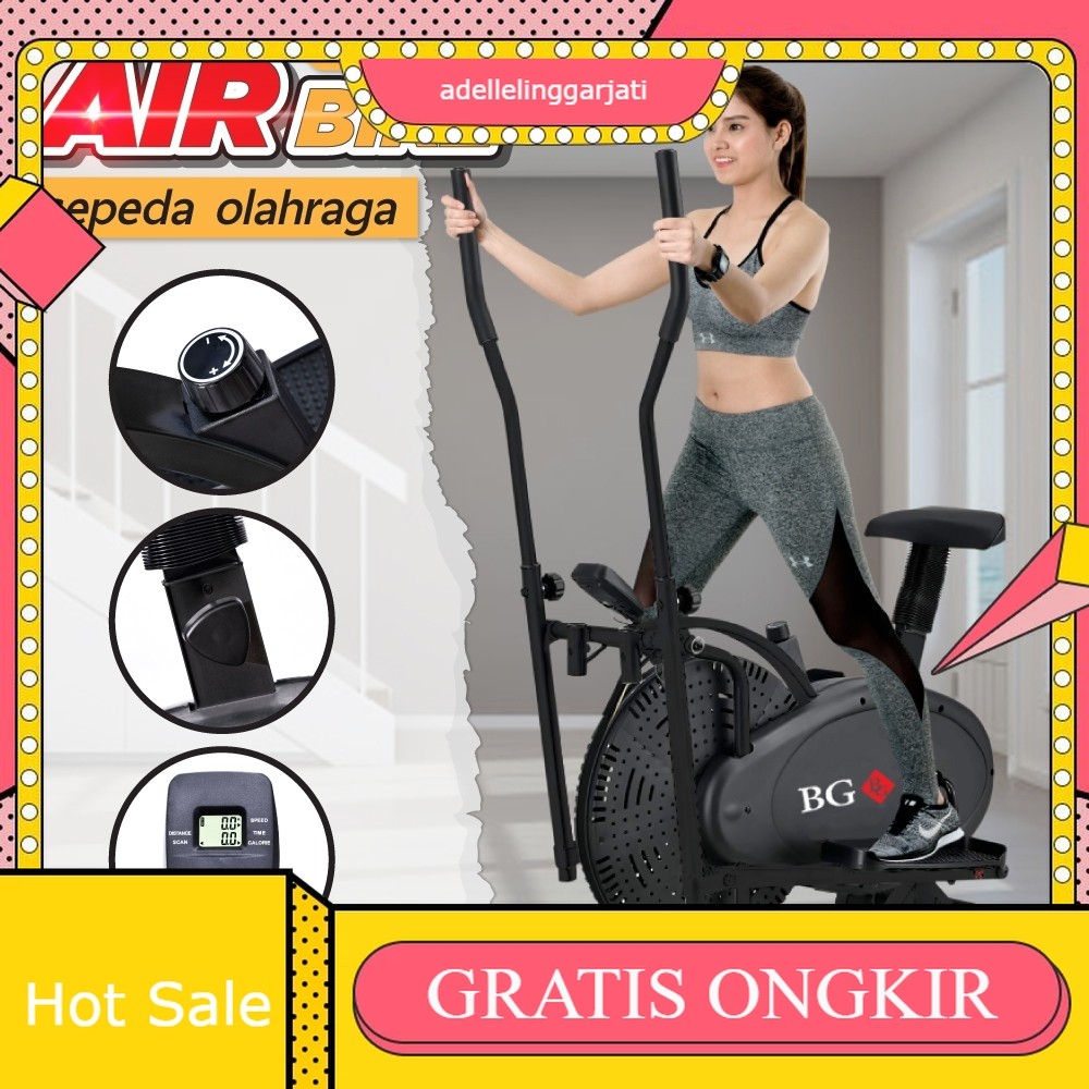 HTD Sport Sepeda Statis Alat Olahraga Air Bike Cardio Bike Type 8701/8702/8703