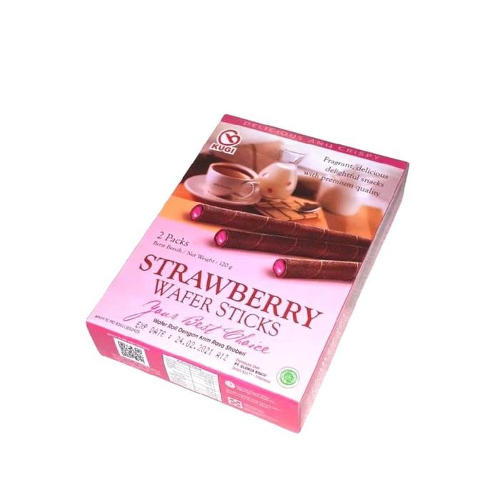 

Kugi strawberry milk wafer stick 120gr