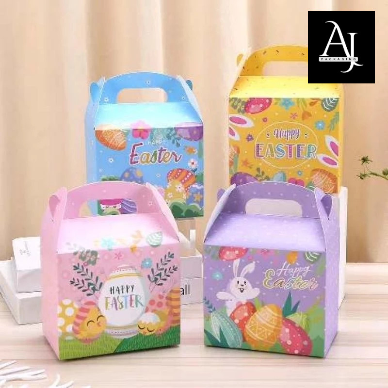 

[Satuan] Gable Box Pegangan Edisi Paskah Easter Kotak Kado Gift Motif Kelinci 14x12x10 cm