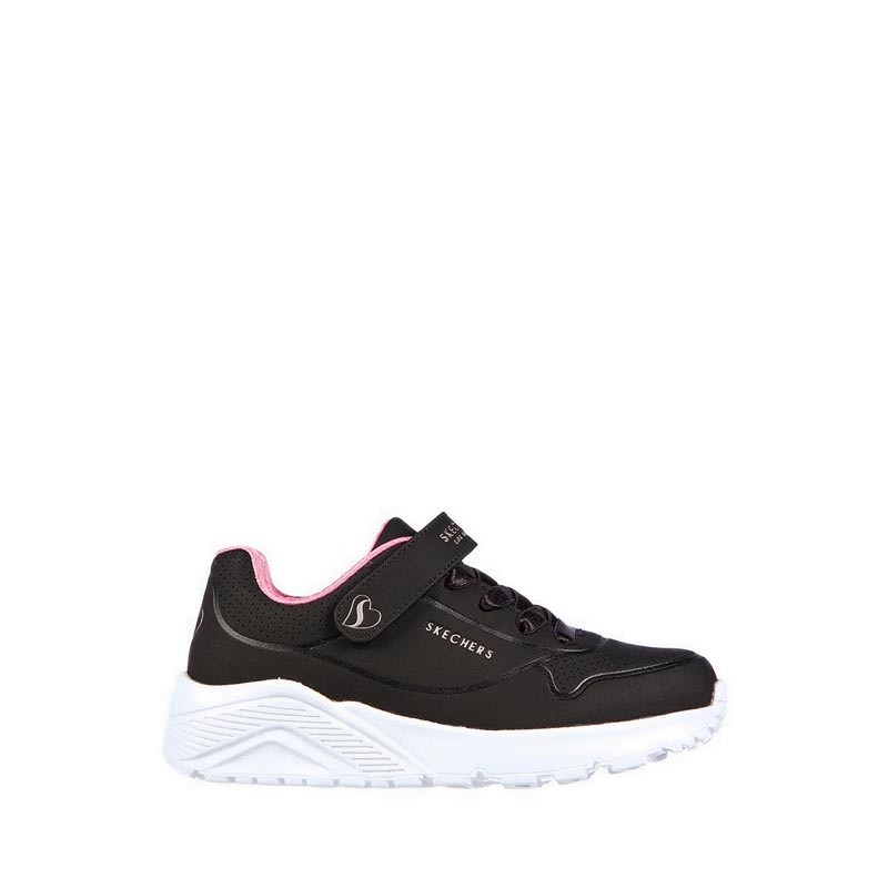 Skechers Street Uno Lite Girl's Grade School Sneakers Shoes - BLACK/ROSE Bonbon Babywear