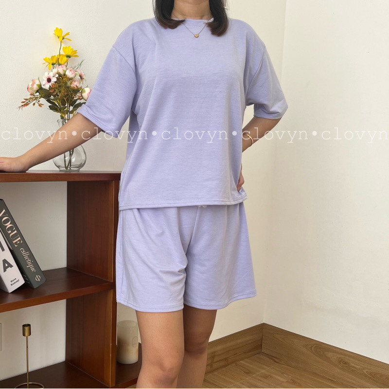 [𝗠𝗲𝗺𝗼𝘇𝗮] Setelan Polos Celana Pendek Wanita Jumbo Babyterry Super