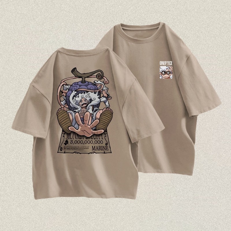 TSHIRT DISTRO88 Baju Kaos Oversize Pria | Anime Raja Pencuri One Piece Luffy Kulit | Kaos Pria Distr