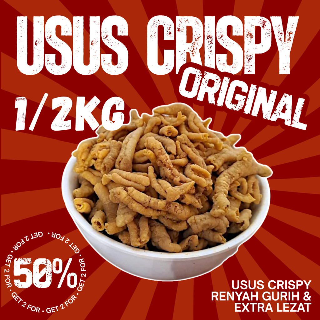 

Keripik Usus Ayam Crispy 1/2kg