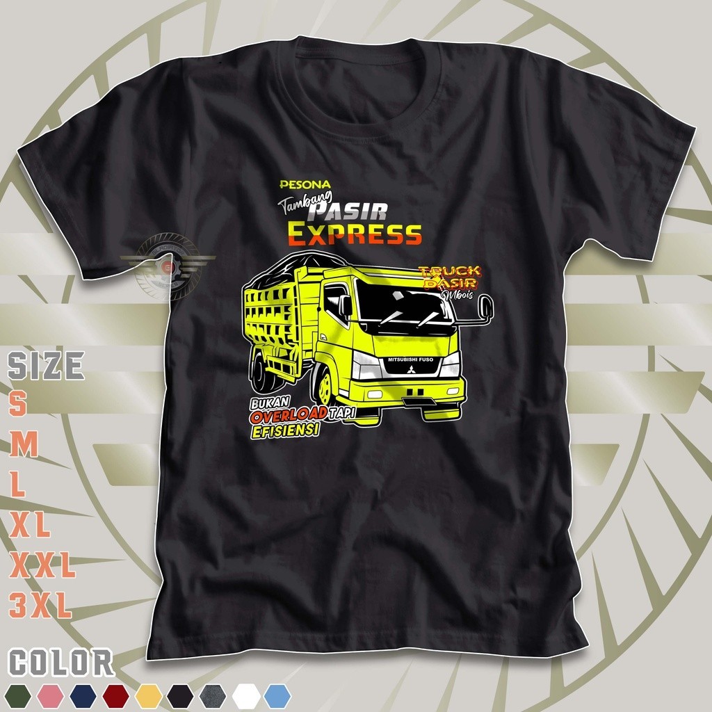 KAOS TRUK TAMBANG PASIR MBOIS EXPRESS | Baju Truck Oleng Rebecca | Driver Muda Indonesia Canter Mani