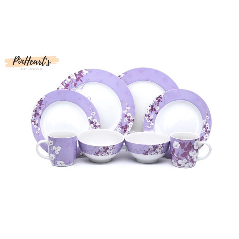 HSO - DINNER SET KOPIN KERAMIK PORSELEN / PIRING SET / TEMPAT MAKAN PIRING MANGKOK SET KERAMIK KOPIN